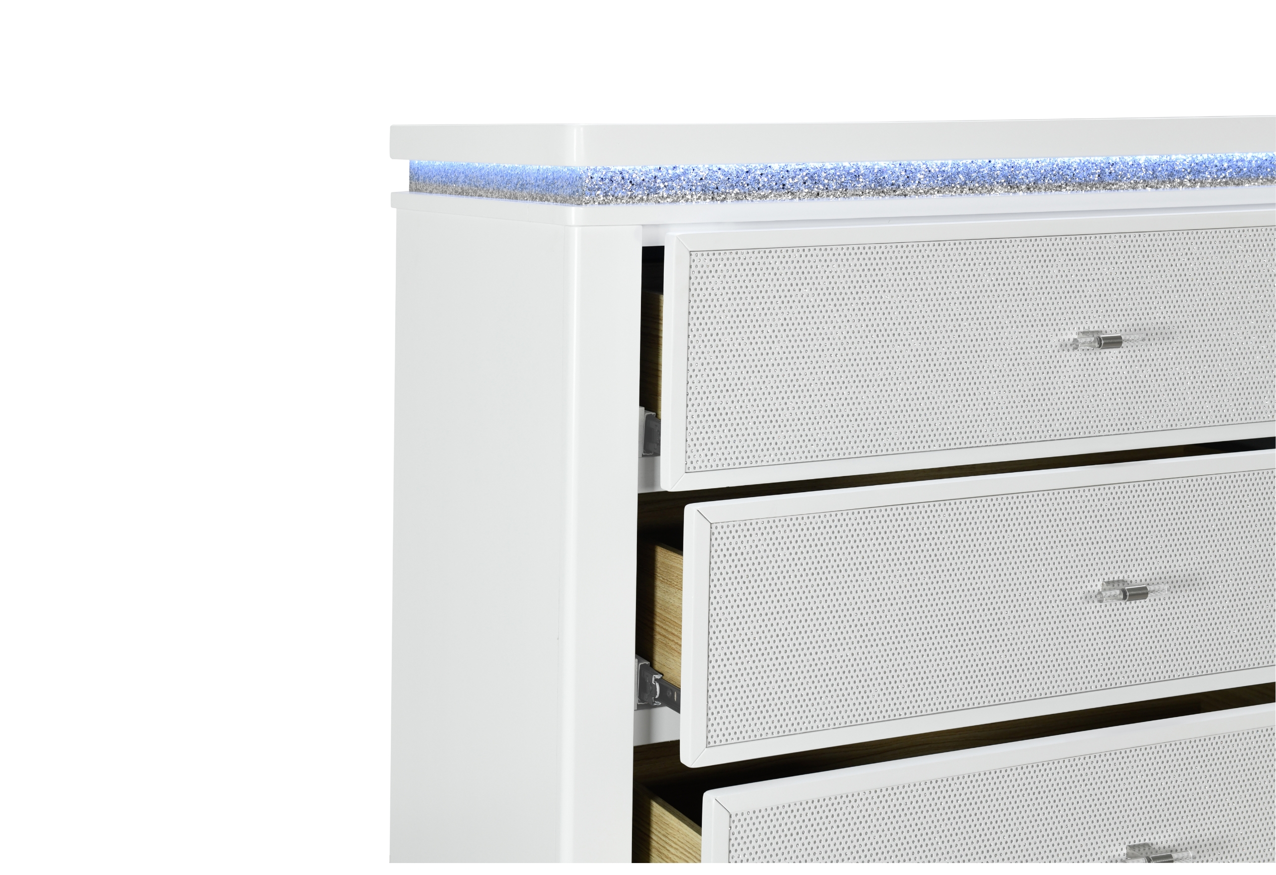 ALINA WHITE DRESSER WITH LED