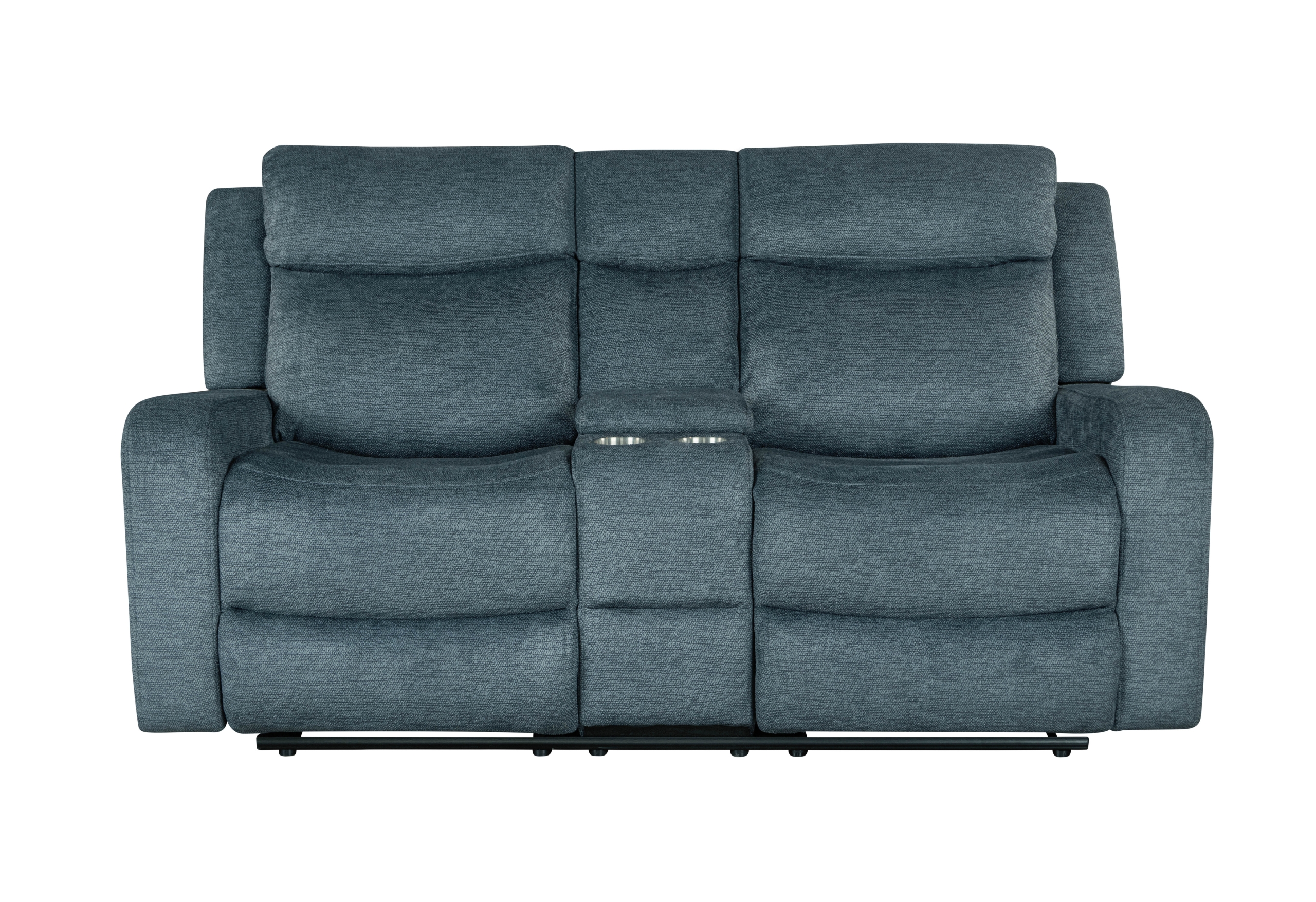 U6024 DARK GREY 9 CONSOLE RECLINING LOVESEAT