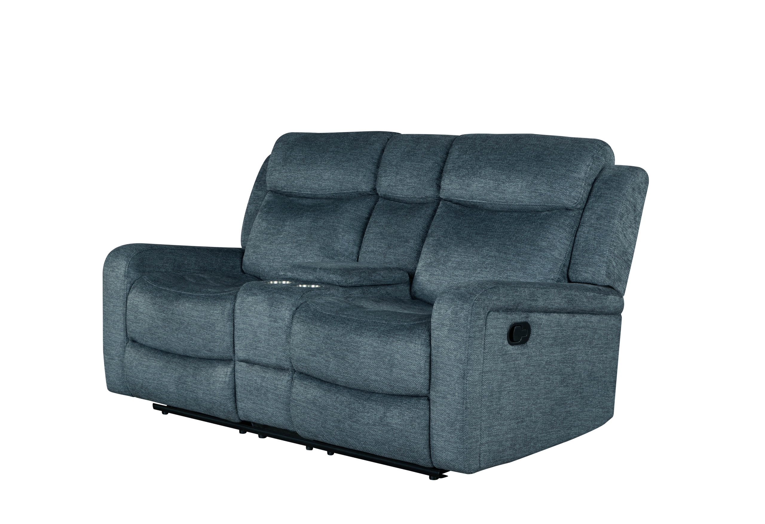 U6024 DARK GREY 9 CONSOLE RECLINING LOVESEAT