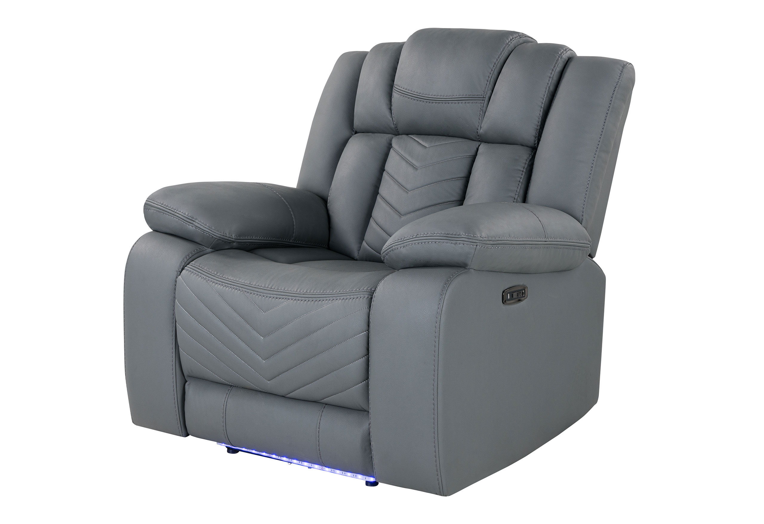 U7068 GREY 10 POWER RECLINER WITH LED