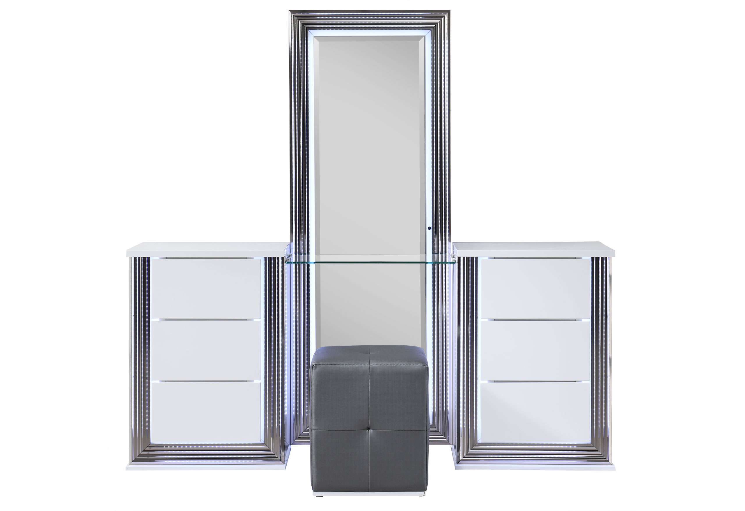 YLIME-SMOOTH WHITE-VANITY SET-N