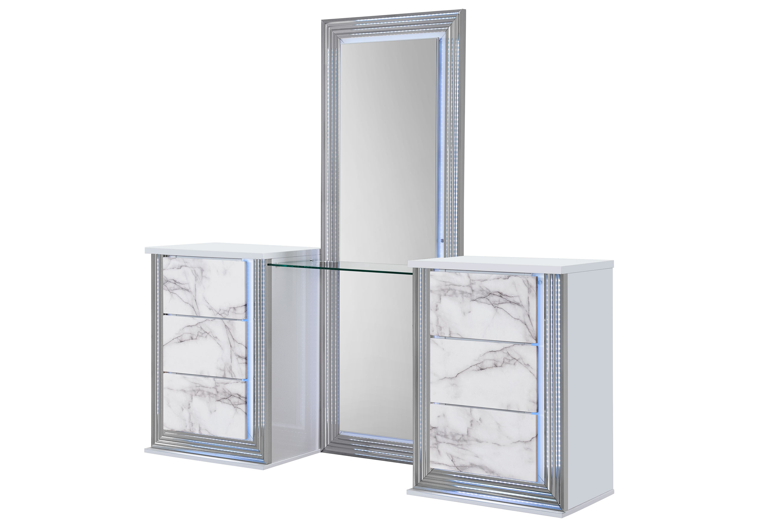 YLIME-SMOOTH WHITE-VANITY SET-N