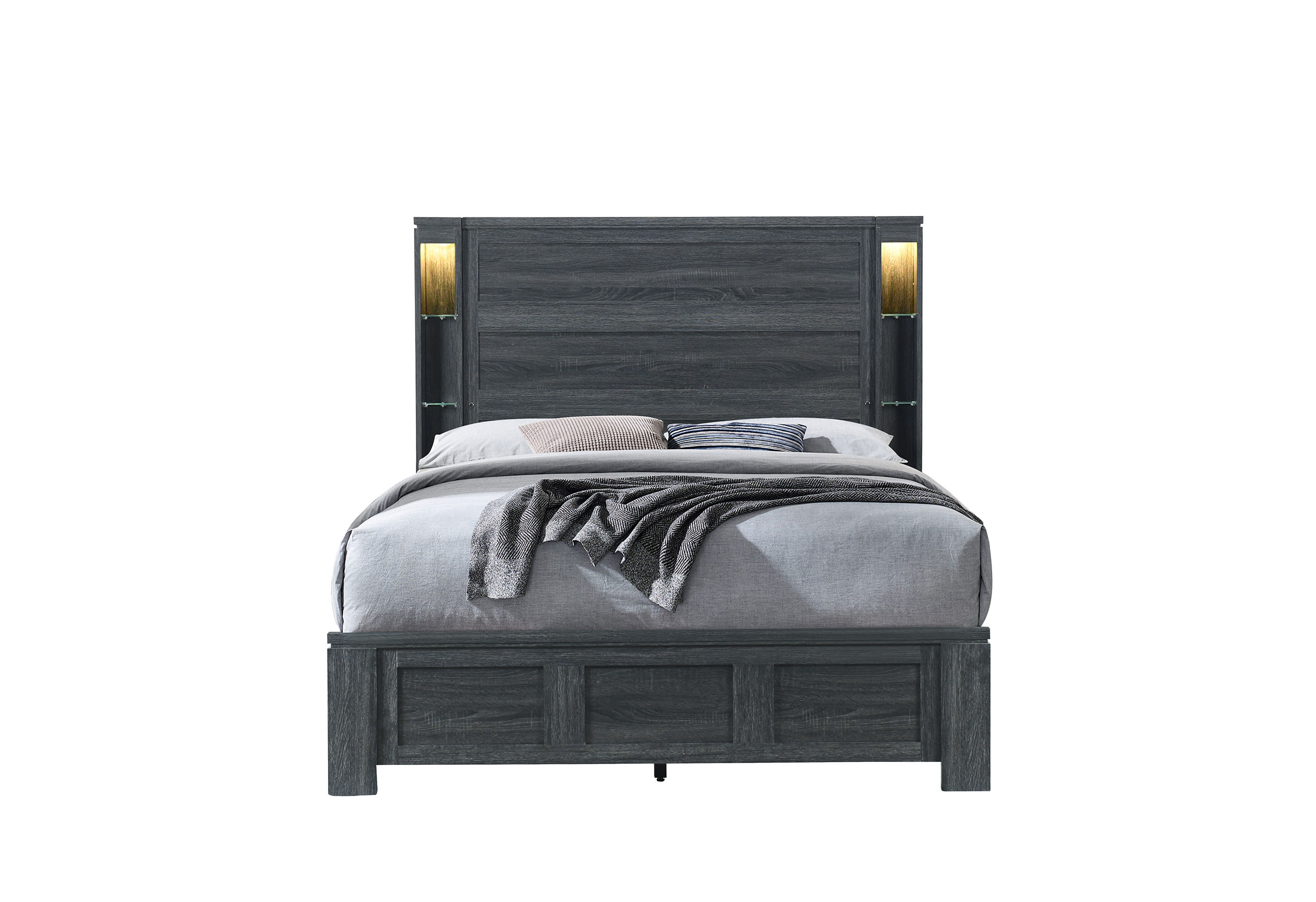 CYPRESS DARK GREY QUEEN BED