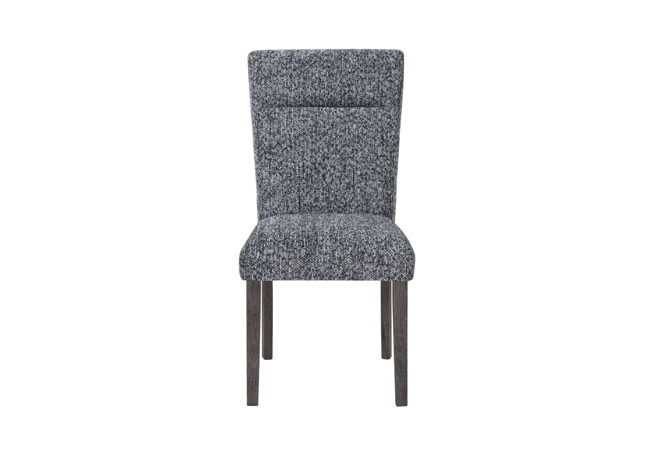 D86 GREY DINING CHAIR WITH BROWN LEGS