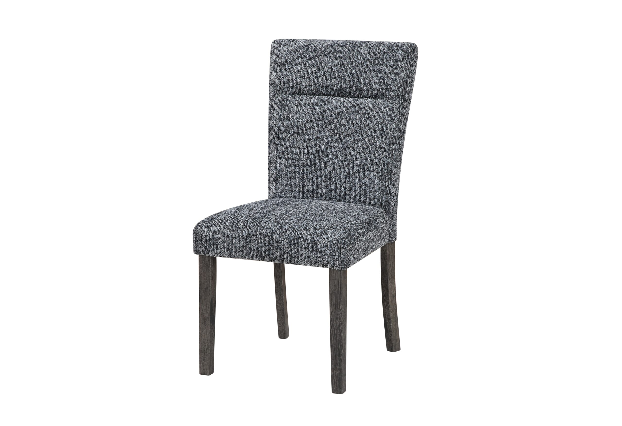 D86 GREY DINING CHAIR WITH BROWN LEGS