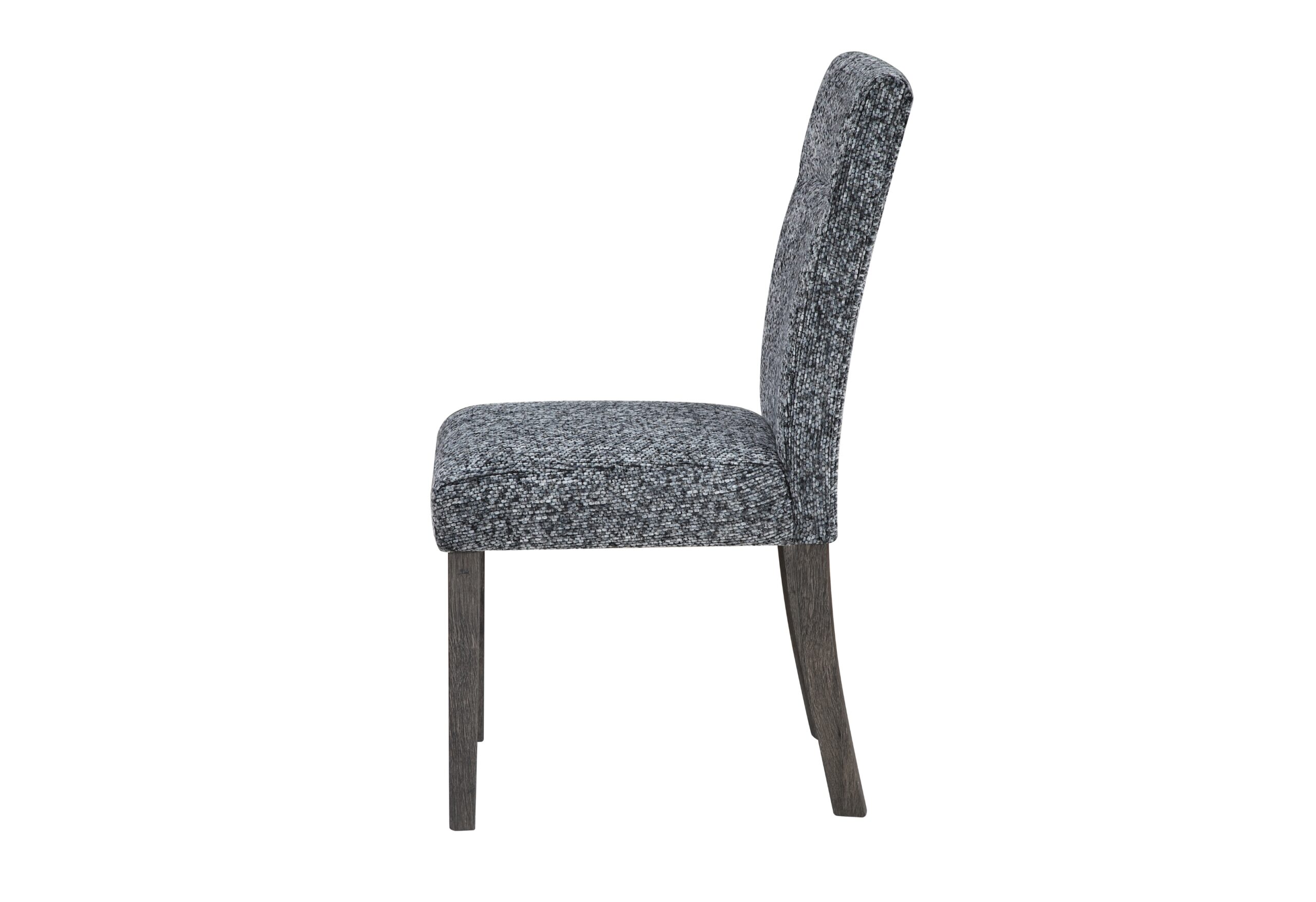 D86 GREY DINING CHAIR WITH BROWN LEGS
