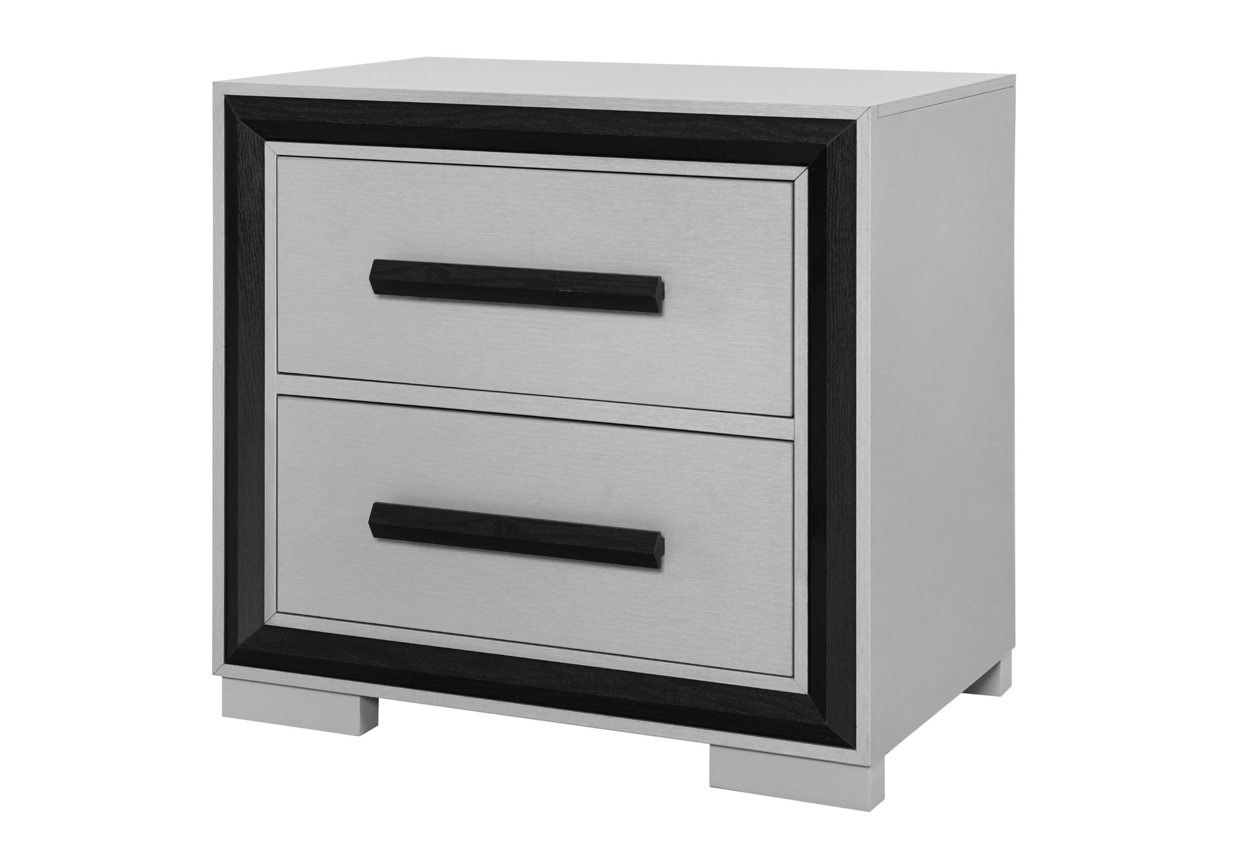 AMELIA GREY/BLACK KING BED, DRESSER, MIRROR, NIGHTSTAND