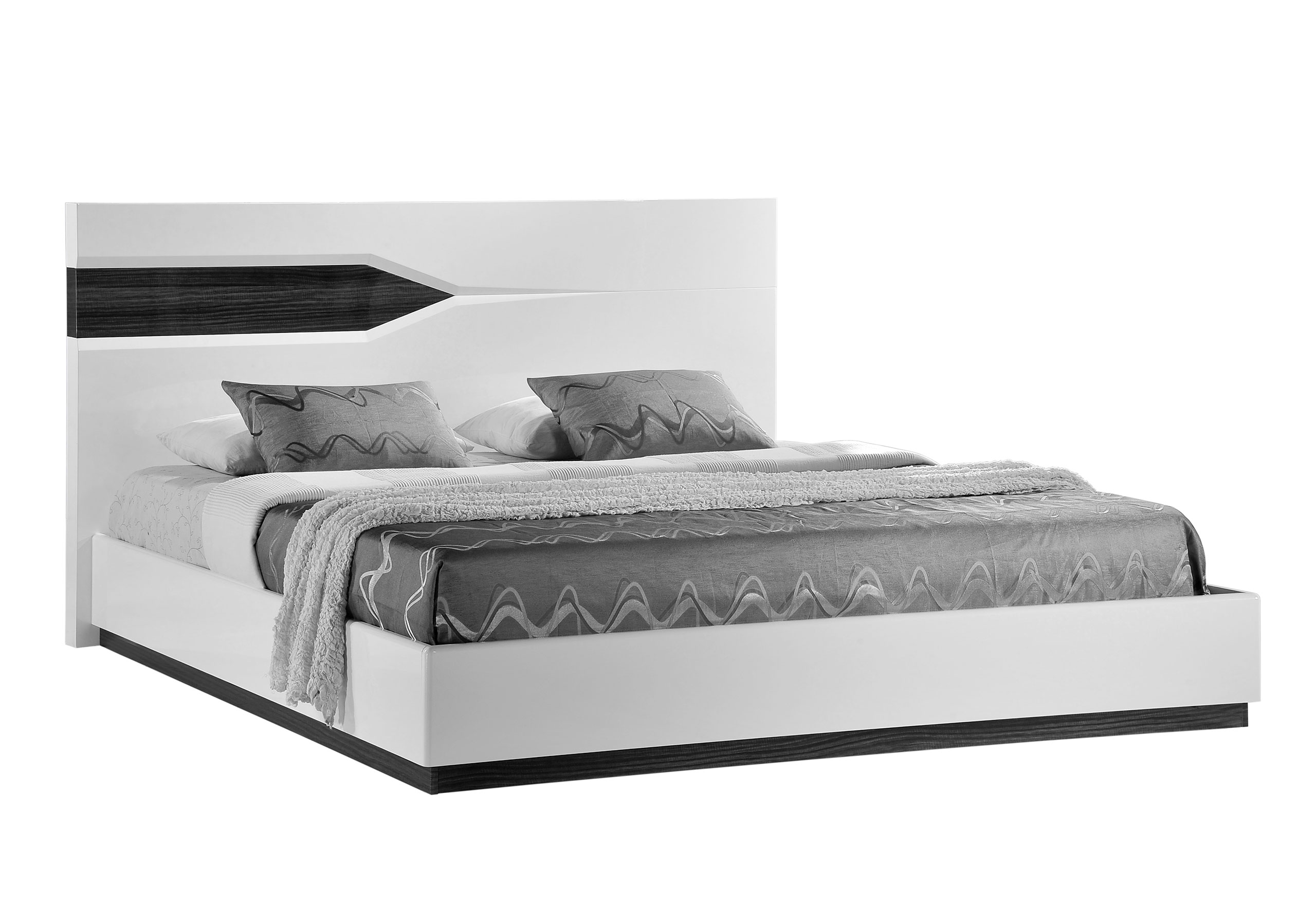 HUDSON WHITE KING BED, DRESSER, MIRROR, NIGHTSTAND