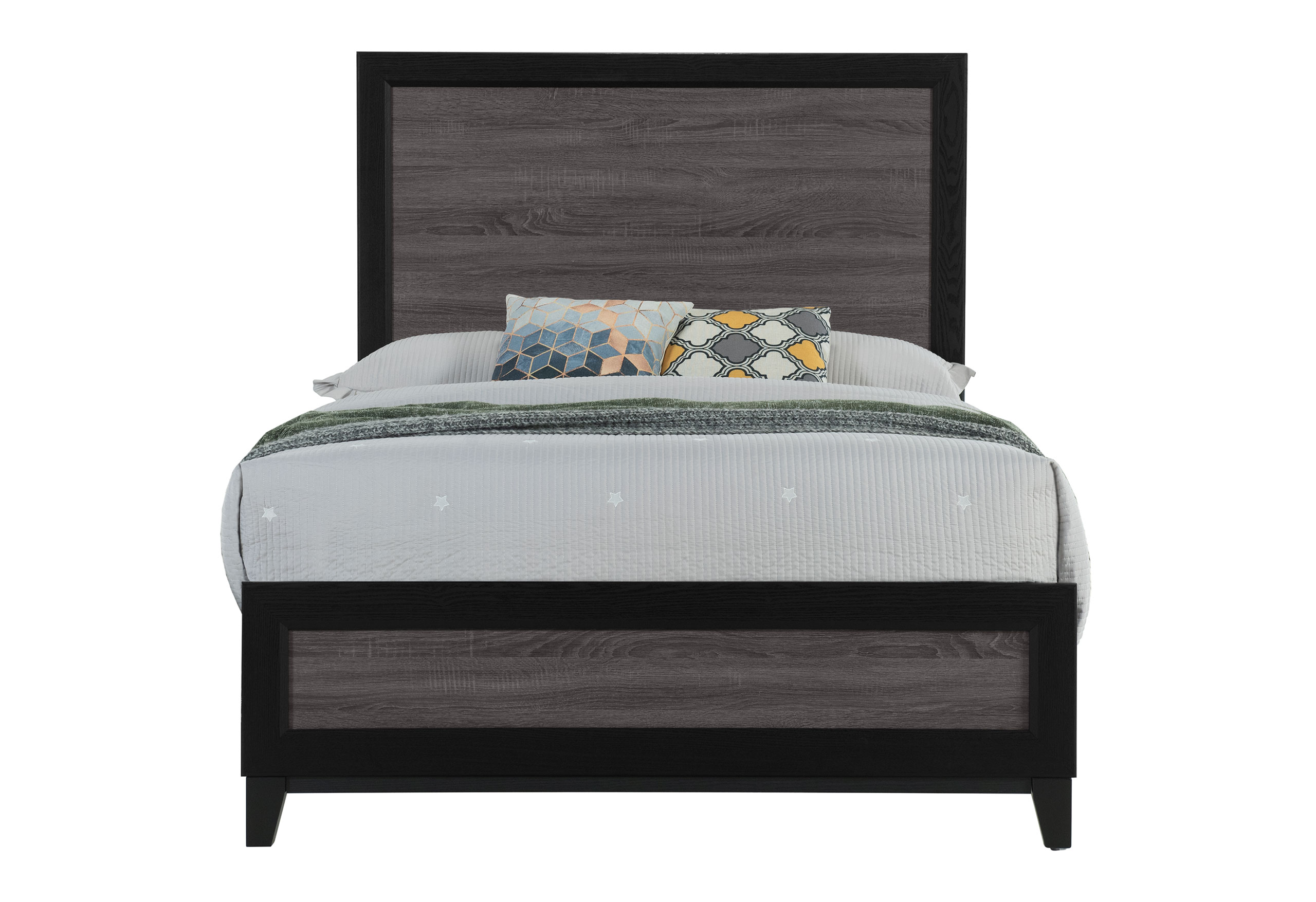 LISBON GREY AND BLACK FULL BED