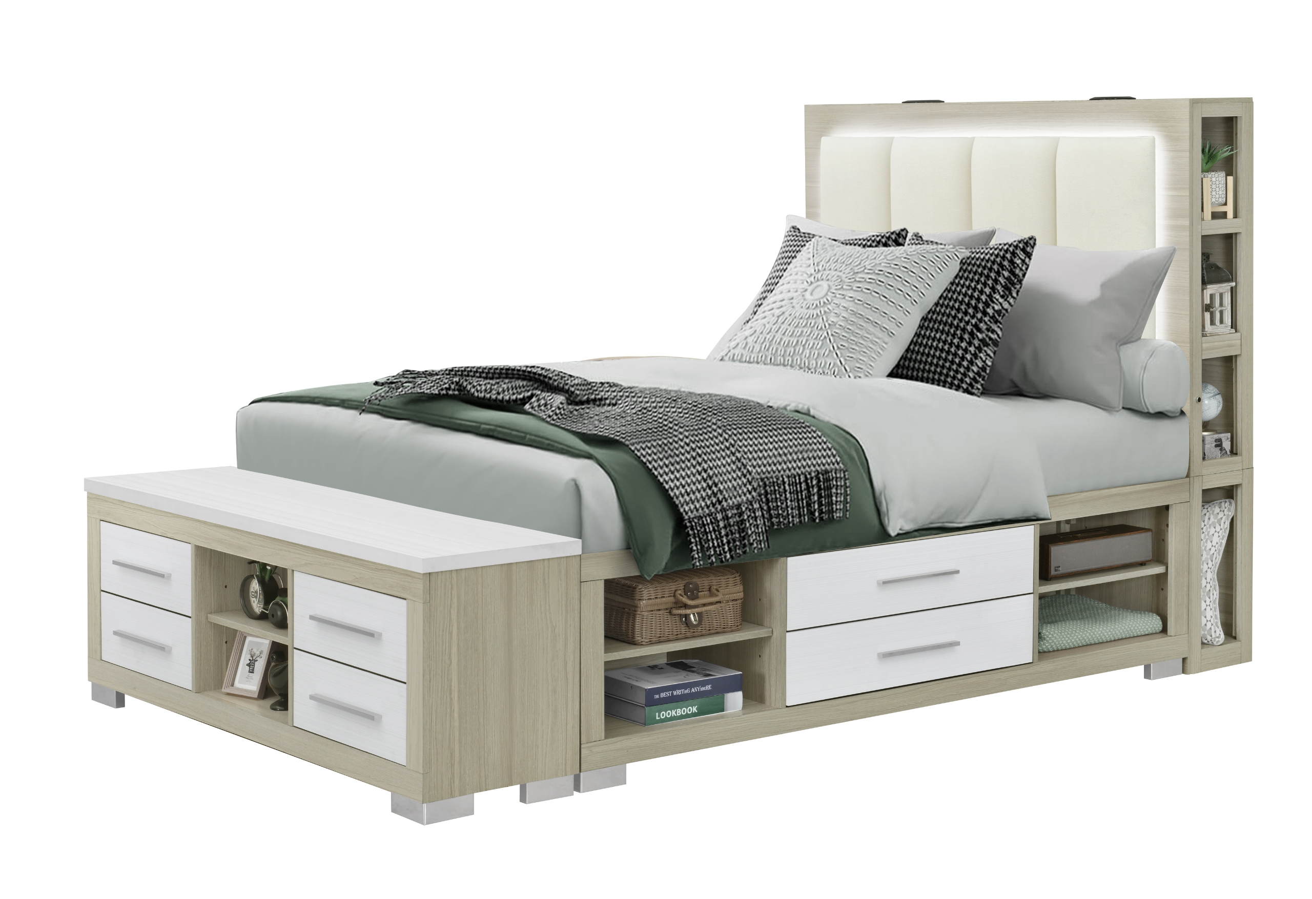 MADISON BLACK/GREY FULL BED